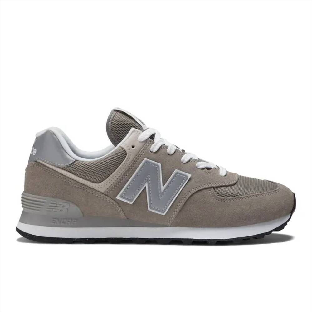 NEW NEW BALANCE men's evergreen 574 sneaker in grey/white